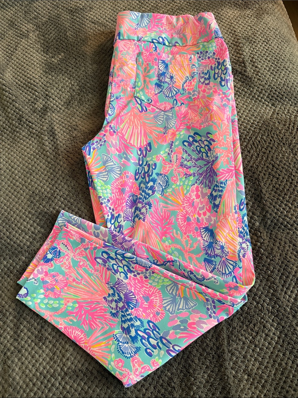Lilly Pulitzer Vibrant Coral Reef Print Pants
